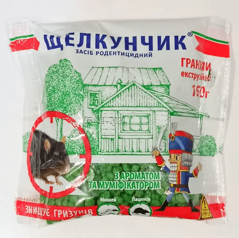 изображение_2021-10-27_164212 Родентицид Щелкунчик в гранулах с ароматом арахиса 150 г — изображение 1